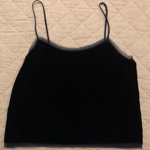 H&M Navy Velvet Tank